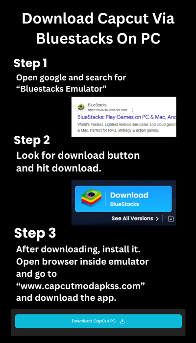 Download Capcut Via Bluestacks On PC