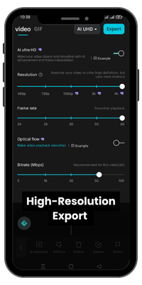 High-Resolution Export